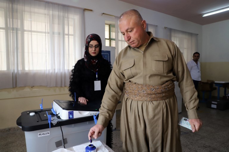 People in the Kurdistan Region and Iraq vote in the parliamentary elections across the country. (Photo: AFP)